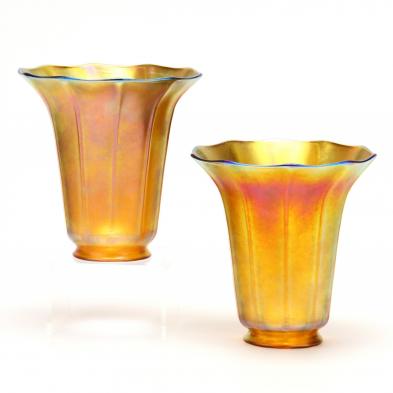 quezal-pair-of-iridescent-art-glass-shades