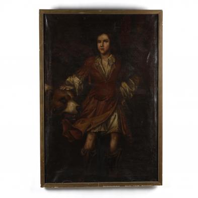 english-school-17th-century-portrait-of-a-boy-in-classical-dress-with-dog