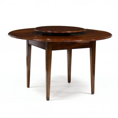 bench-made-pine-lazy-susan-dining-table
