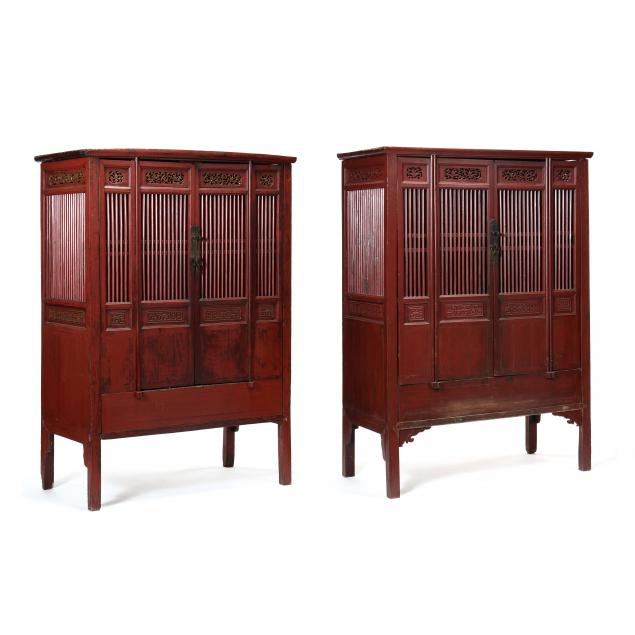 pair-of-chinese-red-lacquered-wedding-cabinets