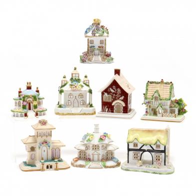 a-group-of-seven-porcelain-coalport-cottages