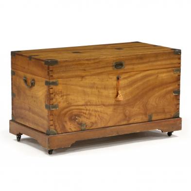 antique-mahogany-campaign-chest-on-stand