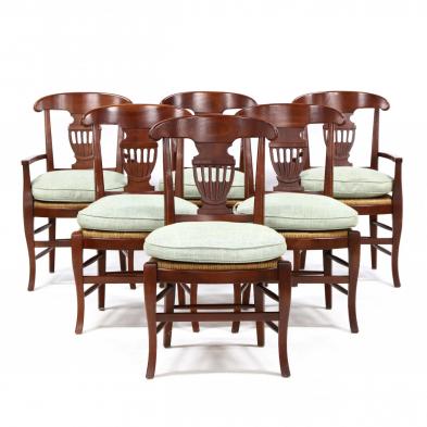 set-of-six-french-country-cherry-dining-chairs