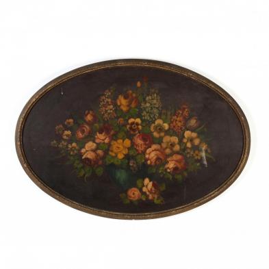 antique-oval-still-life-with-flower-arrangement