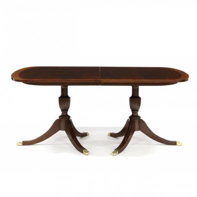 fancher-furniture-georgian-style-inlaid-double-pedestal-dining-table