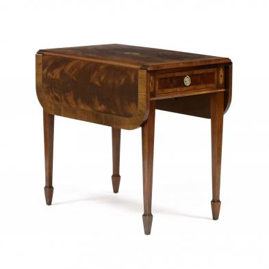 hekman-mahogany-inlaid-pembroke-table