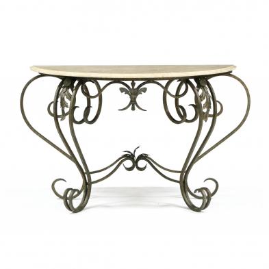spanish-style-iron-and-marble-console-table