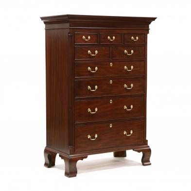 henkel-harris-chippendale-style-mahogany-tall-chest