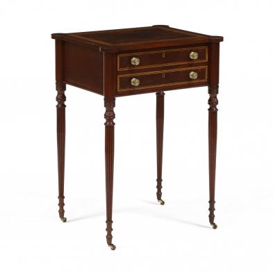 southampton-federal-style-inlaid-two-drawer-work-table