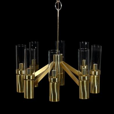 gaetano-sciolari-modern-brass-chandelier-for-lightolier