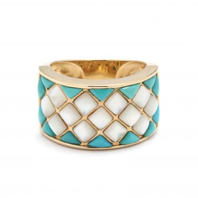 14kt-gold-turquoise-and-mother-of-pearl-ring