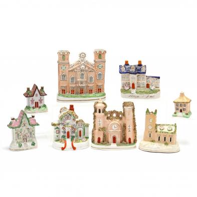 eight-antique-staffordshire-houses