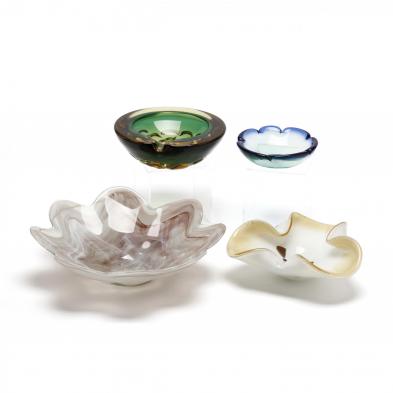 four-pieces-of-murano-art-glass