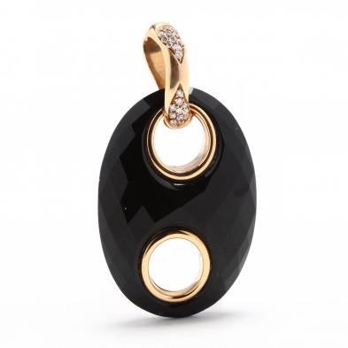 18kt-gold-onyx-and-diamond-pendant