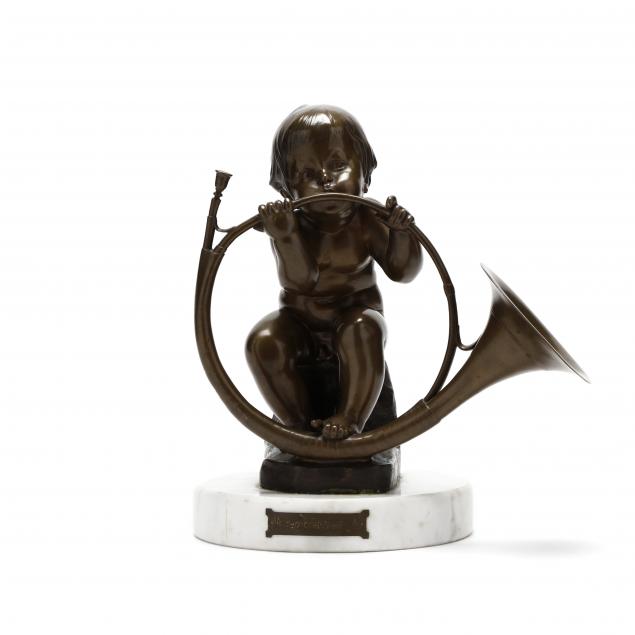 a-signed-german-bronze-boy-with-his-horn