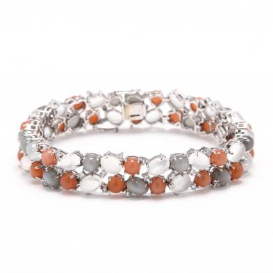 white-gold-and-gem-set-bracelet