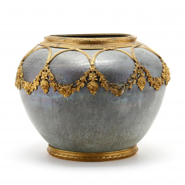 paul-daschel-turn-teplitz-amphora-and-gilt-bronze-vase