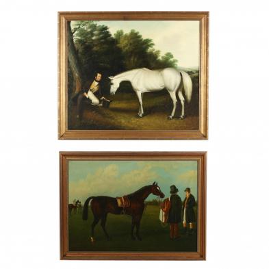 two-contemporary-decorative-equestrian-paintings