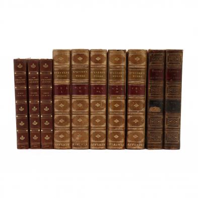 three-sets-of-leather-bound-antique-books