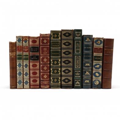 ten-novels-and-a-dictionary-in-fine-bindings