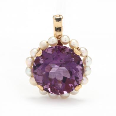 14kt-gold-amethyst-and-pearl-pendant-enhancer