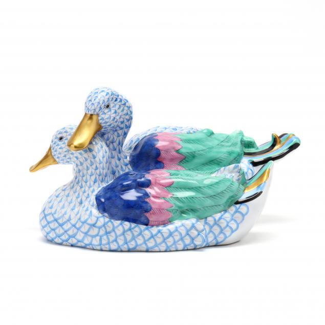 herend-porcelain-large-pair-of-ducks