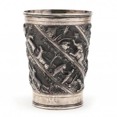 an-antique-indian-silver-beaker