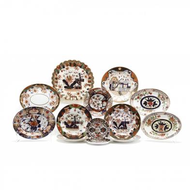 a-selection-of-antique-imari-pattern-china