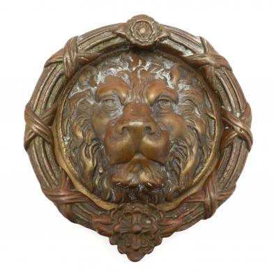 vintage-solid-cast-brass-lion-door-knocker