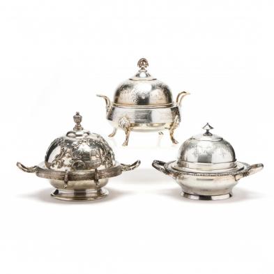 three-antique-silverplate-butter-dishes-19th-century