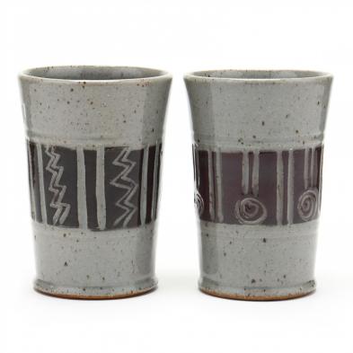 a-pair-of-jugtown-pottery-beakers