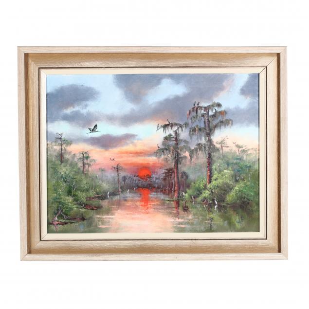 sam-vinikoff-fl-1919-2010-i-sundown-in-the-glades-i