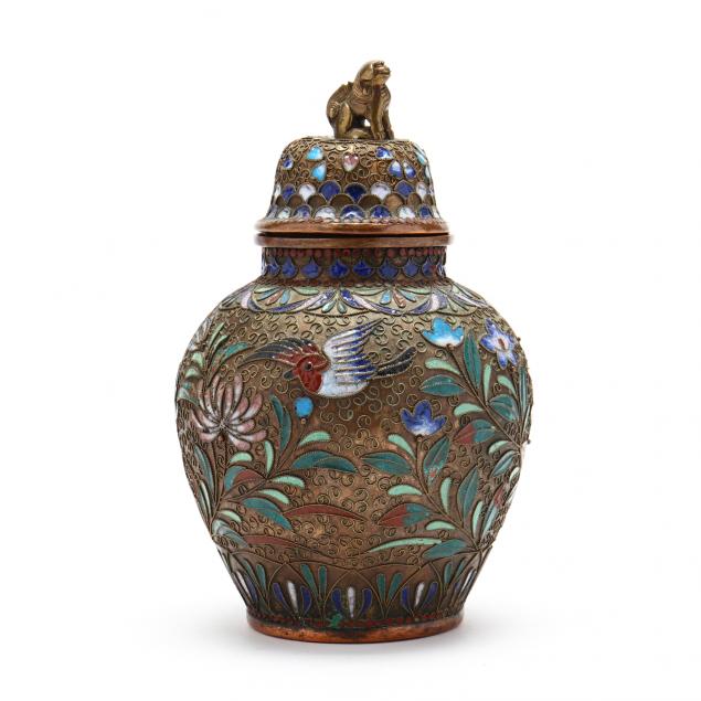a-champleve-covered-jar-with-foo-dog-finial