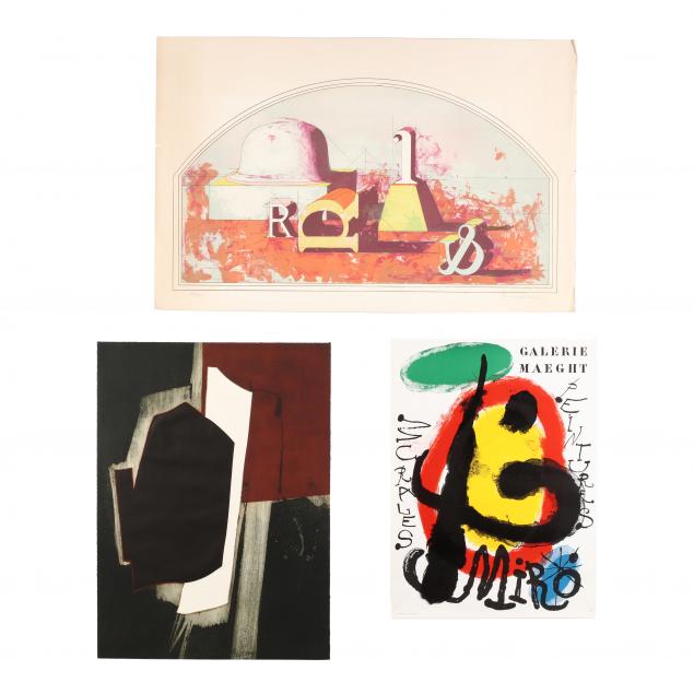 three-modernist-lithographs-including-joan-miro-and-fernando-maza