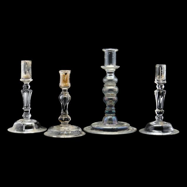 four-colonial-style-blown-glass-candlesticks