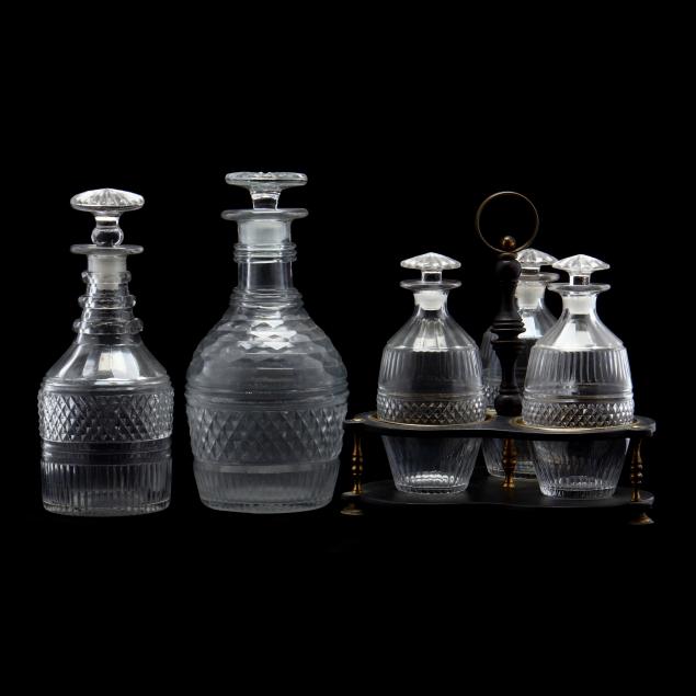 five-anglo-irish-cut-glass-decanters-with-stand