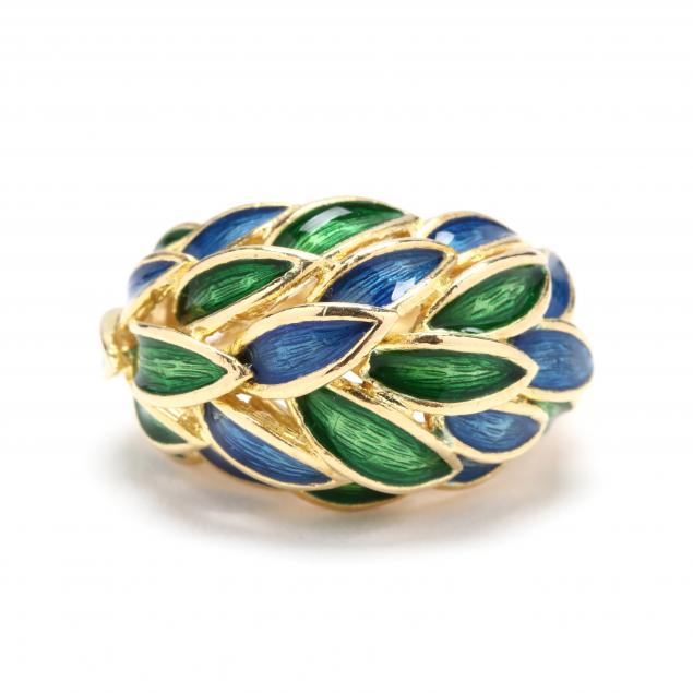 18kt-gold-and-enamel-ring