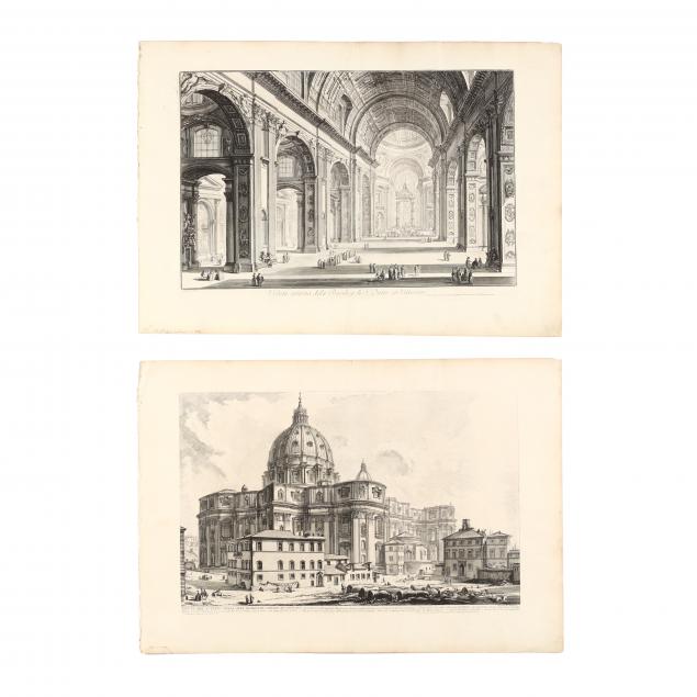 giovanni-battista-piranesi-italian-1720-1778-two-views-of-st-peter-s-basilica-the-vatican