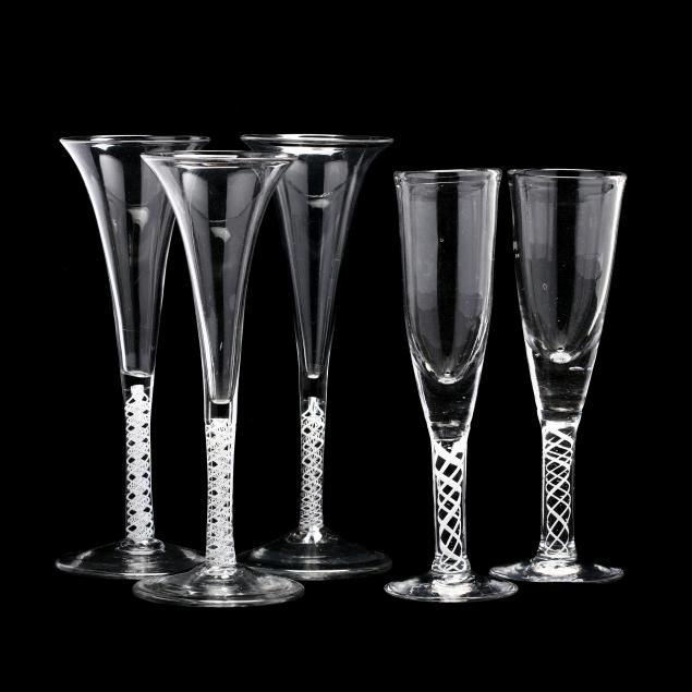 five-georgian-opaque-twist-champagne-stems