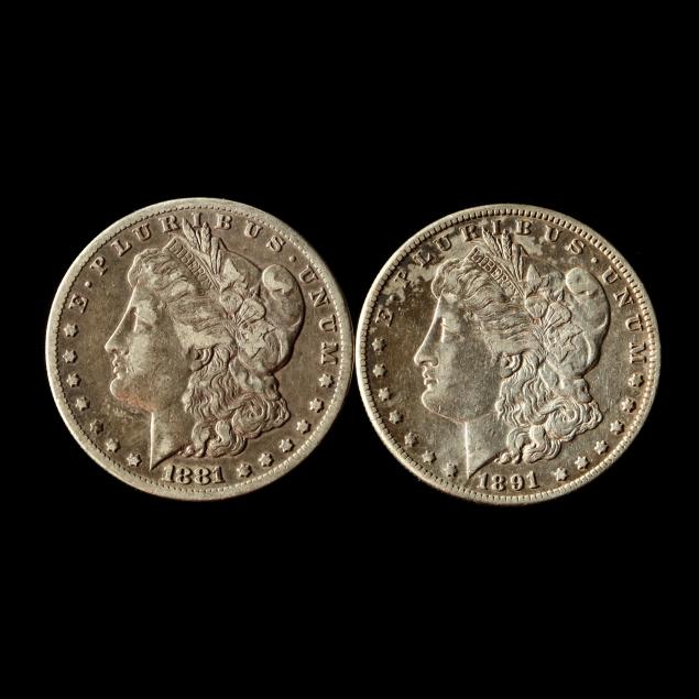 1881-cc-and-1891-cc-morgan-silver-dollars