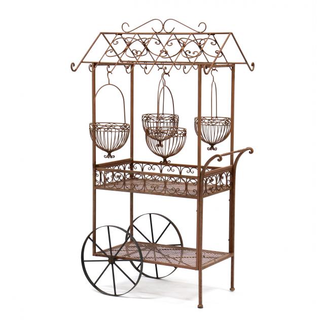 contemporary-iron-flower-cart