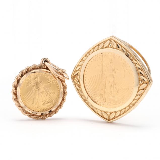 two-gold-coin-pendants