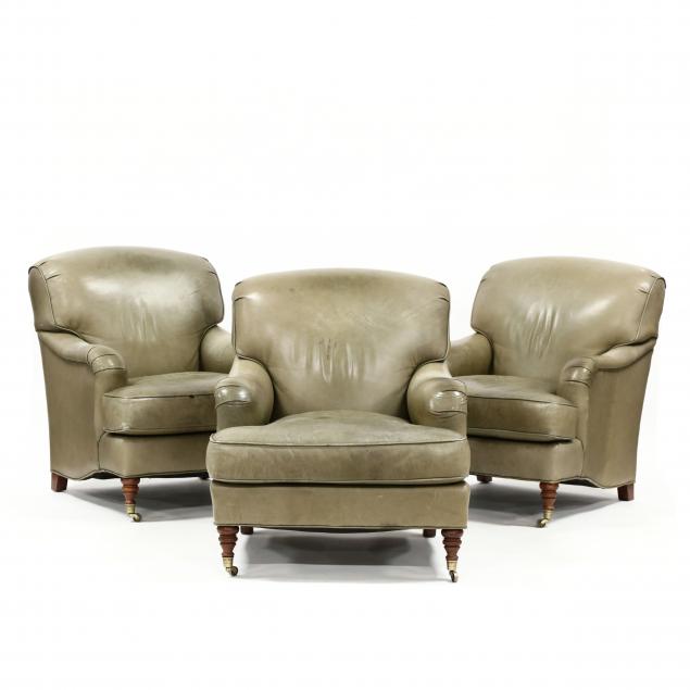 set-of-three-green-leather-upholstered-club-chairs