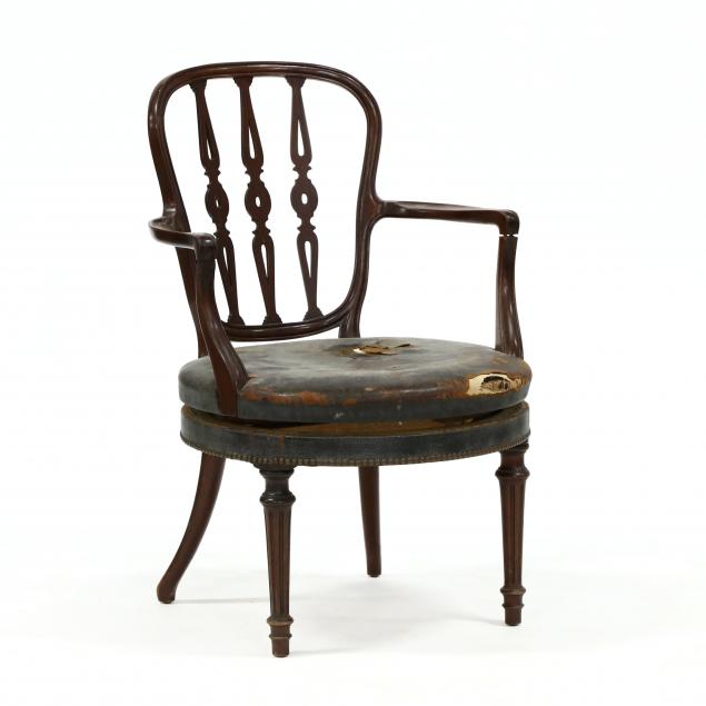 a-regency-mahogany-swivel-armchair