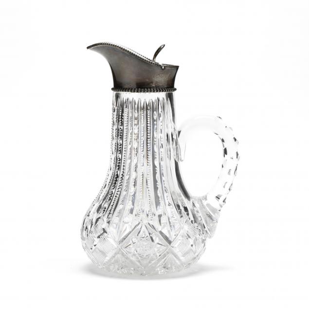 a-sterling-silver-cut-glass-syrup-pitcher