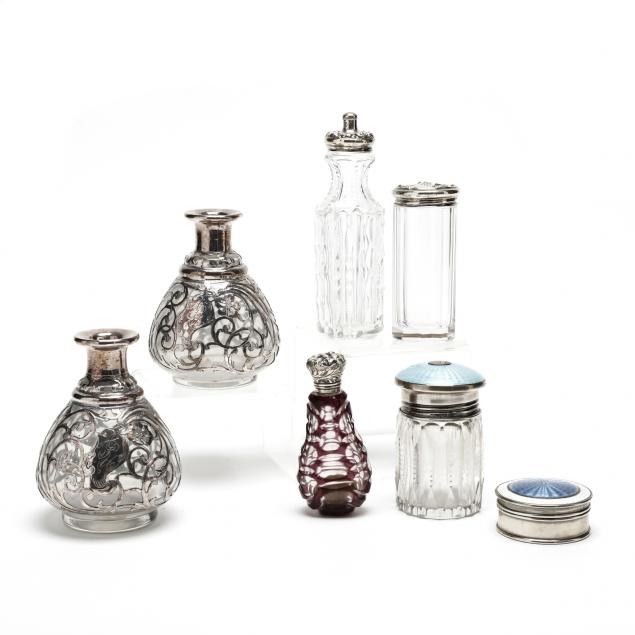 seven-sterling-silver-dresser-bottles-and-jars