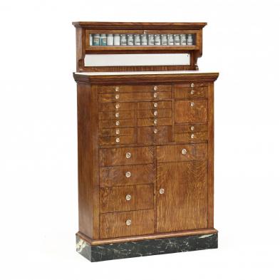 a-complete-antique-oak-dental-cabinet