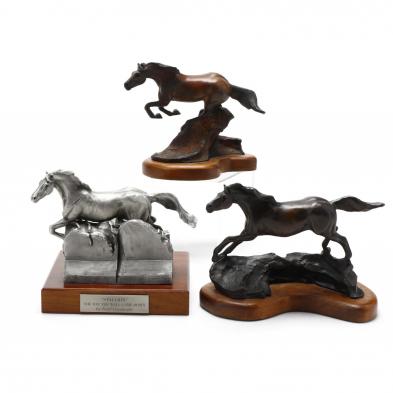 veryl-goodnight-co-nm-b-1947-three-bronze-horses
