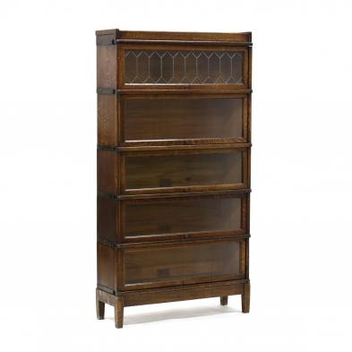 globe-wernicke-oak-five-stack-barrister-bookcase