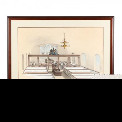 a-vintage-painting-of-an-episcopal-church-altar